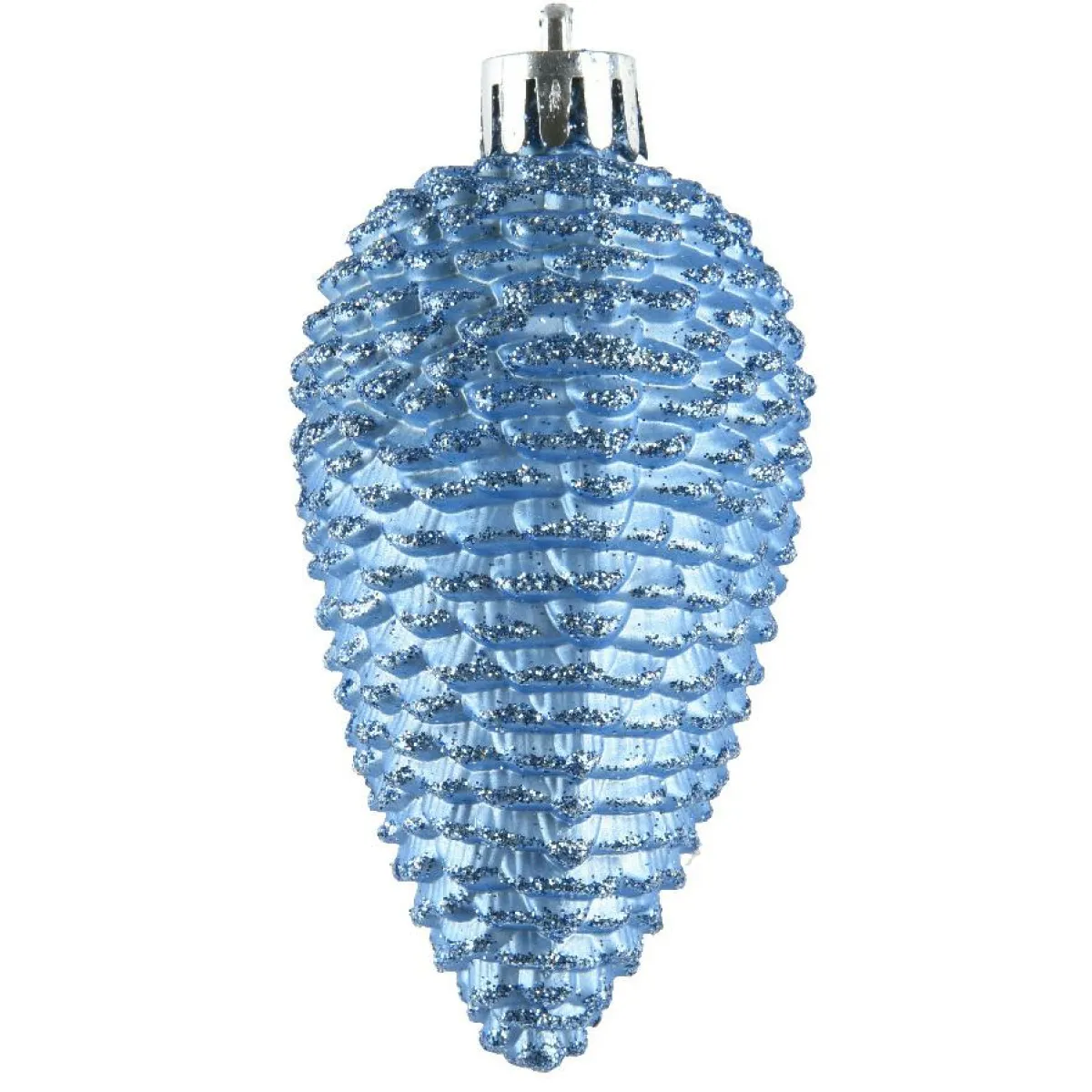 KAEMINGK Lot de 6 pommes de pin à suspendre (H8 cm) Alpine Bleu Ciel Discount