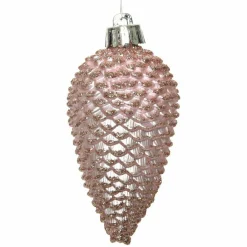 KAEMINGK Lot de 6 pommes de pin à suspendre (H8 cm) Alpine Rose poudré Sale