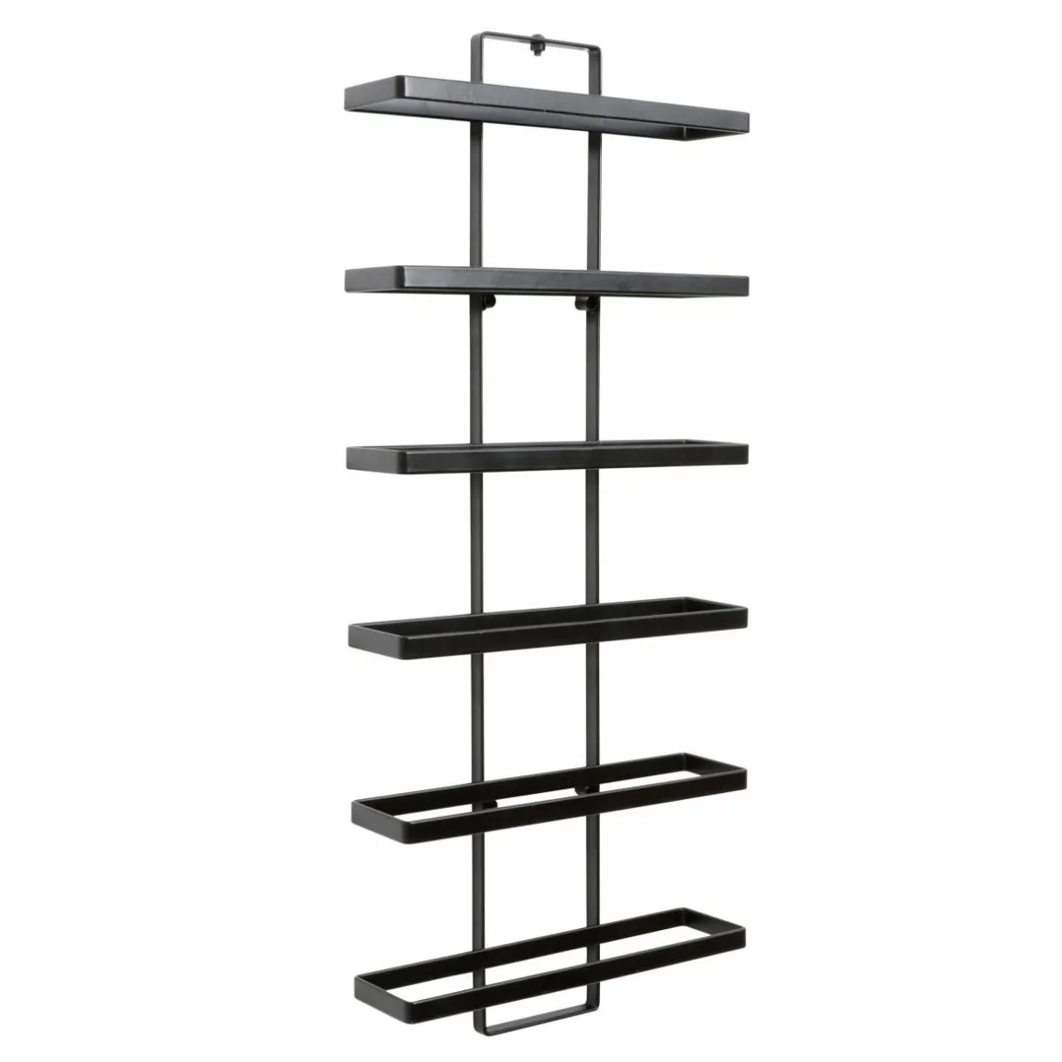 EMINZA Lot de 2 porte-bouteilles muraux métal 12 emplacements (H139 cm) Léo Noir Best