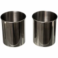 5 Five Simply Smart Lot de 2 pots à ustensiles Siao Inox et bambou Naturel New