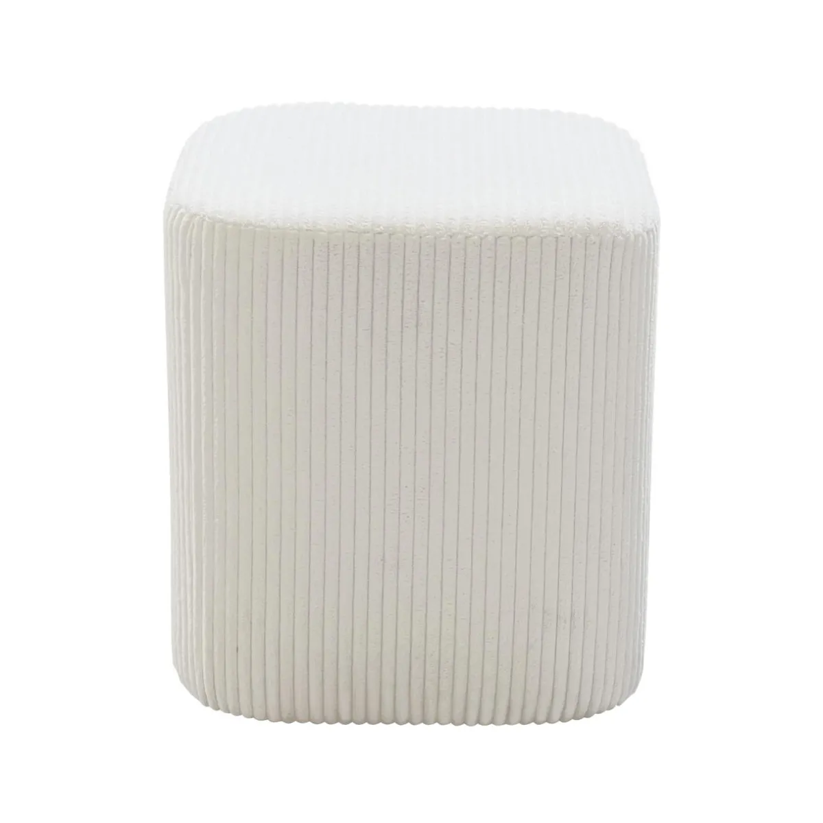 EMINZA Lot de 2 poufs velours (H 38 cm) Shan Beige Clearance