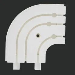 LUANCE Lot de 2 raccords d'angle rail plat Blanc New
