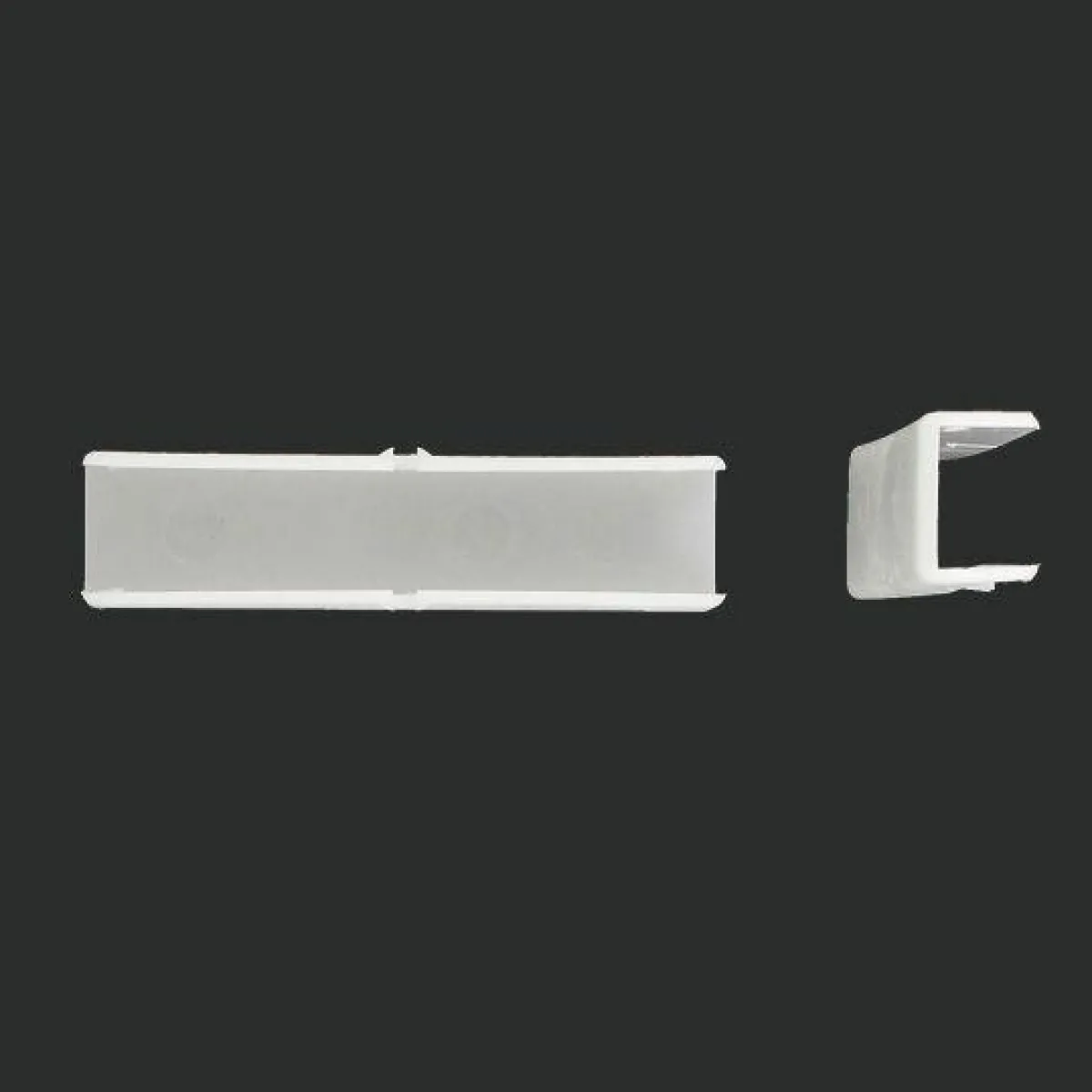 LUANCE Lot de 2 raccords de rail plat Blanc New