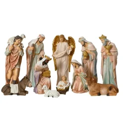 KAEMINGK Lot de 11 santons (Hauteur 30 cm) de Jeanne Multicolore Discount