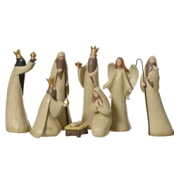 KAEMINGK Lot de 8 santons (Hauteur 20 cm) de Juliette Beige Sale