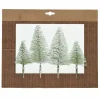 KAEMINGK Lot de 4 sapins de Noël à suspendre sur clip (H14 cm) Vert enneigé Sale
