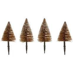 FEERIC LIGHTS Lot de 4 sapins sur pince (H15 cm) Forêt enchantée Marron Outlet