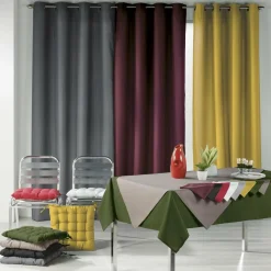 DOUCEUR D'INTERIEUR Lot de 3 serviettes (40 x 40 cm) Essentiel miel Jaune Outlet