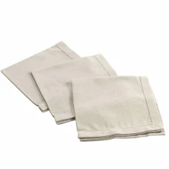 DOUCEUR D'INTERIEUR Lot de 3 serviettes (40 x 40 cm) Charline s Beige Discount