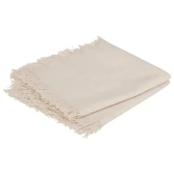 ATMOSPHERA Lot de 2 serviettes coton (40 x 40 cm) Maha hes Blanc Hot