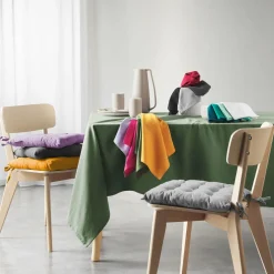 DOUCEUR D'INTERIEUR Lot de 3 serviettes coton recyclé (40 x 40 cm) Mistral Vert émeraude Clearance