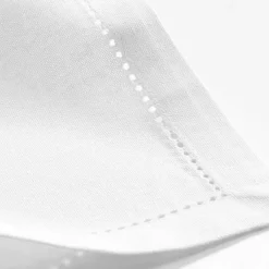 DOUCEUR D'INTERIEUR Lot de 3 serviettes coton (40 x 40 cm) Charline Blanc New