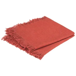 ATMOSPHERA Lot de 2 serviettes coton (40 x 40 cm) Maha Terracotta Discount