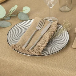 ATMOSPHERA Lot de 2 serviettes coton (40 x 40 cm) Maha Beige Online