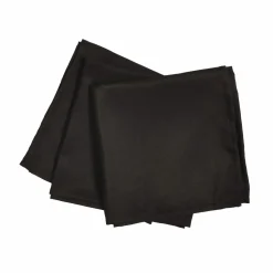 EMINZA Lot de 3 serviettes de table polyester (40 x 40 cm) Elise es Noir Discount
