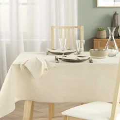 douceur d'intu017drieur Lot de 3 serviettes en coton (40 x 40 cm) Serafine Ecru New