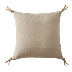 EMINZA Lot de 3 serviettes lin lavé (40 x 40 cm) Louise s Beige Hot