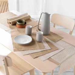 DOUCEUR D'INTERIEUR Lot de 2 sets de table jute (33 x 45 cm) Tessi Beige Sale