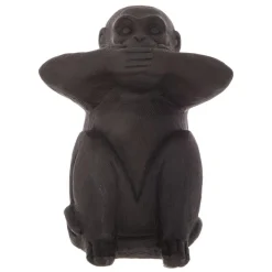 ATMOSPHERA Lot de 3 singes déco (H24 cm) Sagesse Noir New
