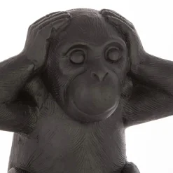 ATMOSPHERA Lot de 3 singes déco (H24 cm) Sagesse Noir New