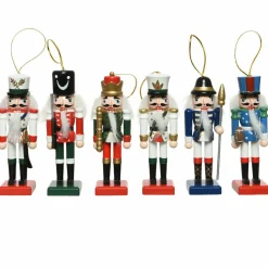 KAEMINGK Lot de 6 soldats Casse-noisette à suspendre (H12 cm) Multicolore Sale