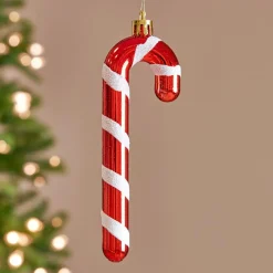 Feeric Lights & Christmas Lot de 6 sucres d'orge à suspendre (H14 cm) Candy Rouge Online