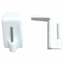 LUANCE Lot de 4 supports adhésifs spécial PVC Blanc