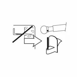 LUANCE Lot de 4 supports adhésifs Blanc