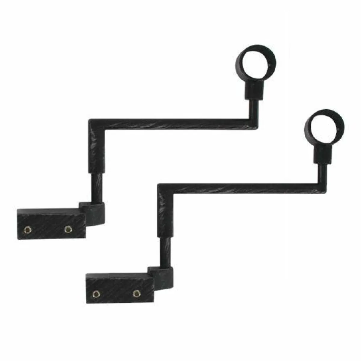 LUANCE Lot de 2 supports Fix'vit (L180 - D20 mm) Noir Sale