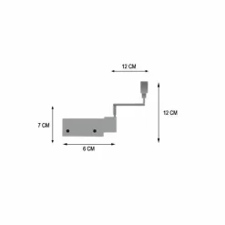 LUANCE Lot de 2 supports Fix'vit (L180 - D20 mm) Noir Sale