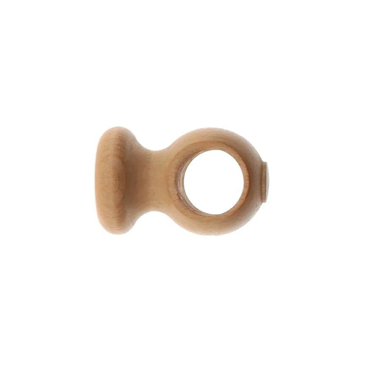 LUANCE Lot de 2 supports plafond tringle bois (L5 cm / D28 mm) Nils Vernis Beige Discount