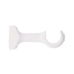 LUANCE Lot de 2 supports tringle ouverts bois (L115 / D28 mm) Nils Blanc Hot
