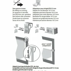 LUANCE Lot de 2 supports tringle Clip Blanc Clearance
