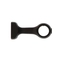 LUANCE Lot de 2 supports tringle fixe bois (L115 / D28 mm) Nils mat Noir Discount