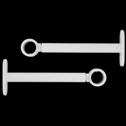 LUANCE Lot de 2 supports tringles extensibles (L150 - L190 / D20 mm) Jim mat Blanc Best