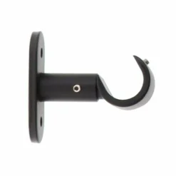 LUANCE Lot de 2 supports tringles fixes (L50 / D20 mm) Jim gouttière mat Noir Best