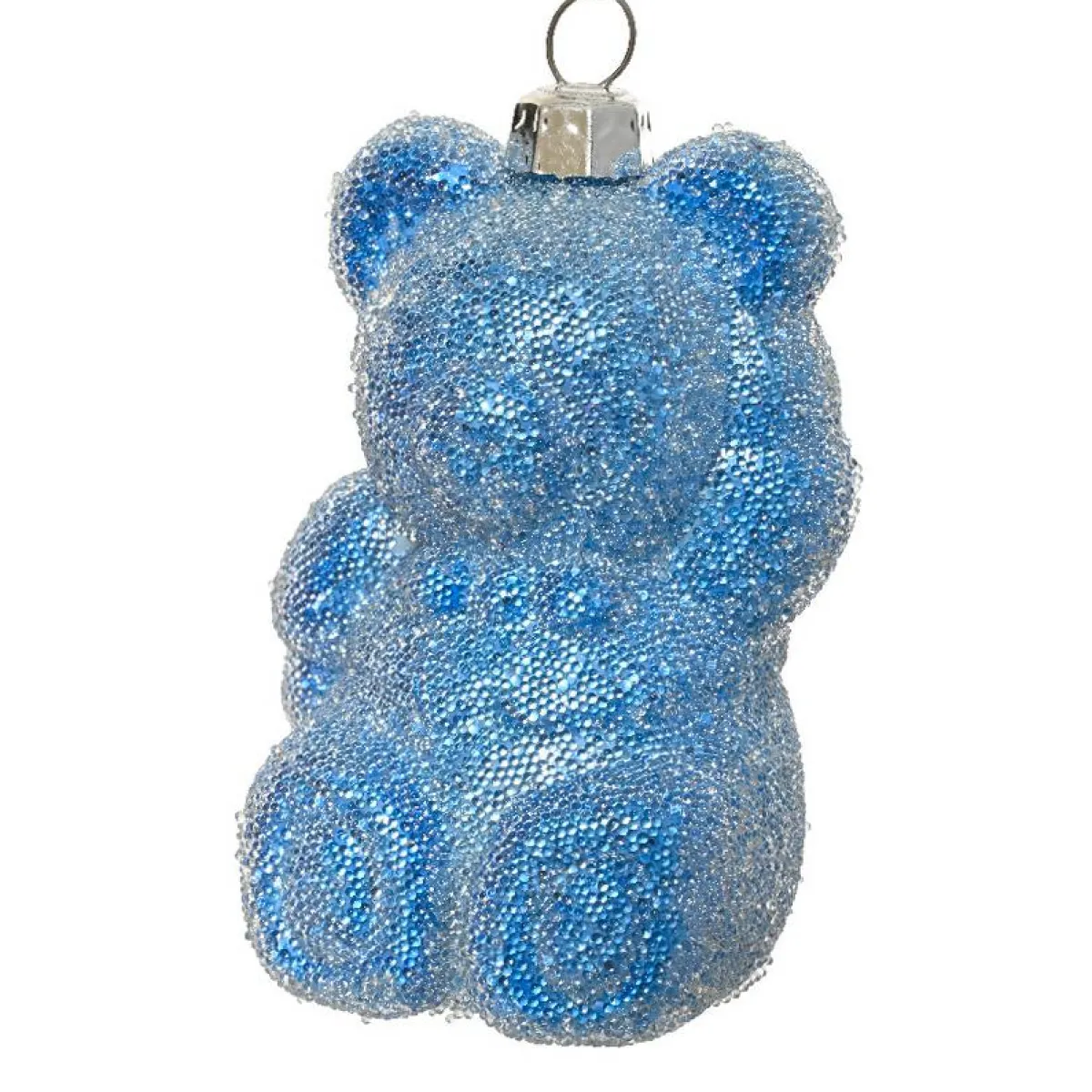 KAEMINGK Lot de 2 suspensions de Noël (H9 cm) Ourson en sucre Bleu