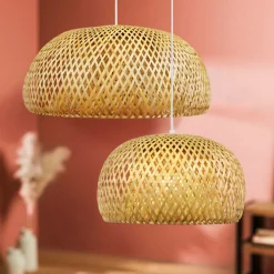 EMINZA Lot de 2 suspensions en bambou (D61-D39 cm) Manacor Naturel Outlet