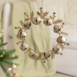 KAEMINGK Lot de 2 suspensions en métal (D19 cm) Couronne de clochettes Perle Clearance