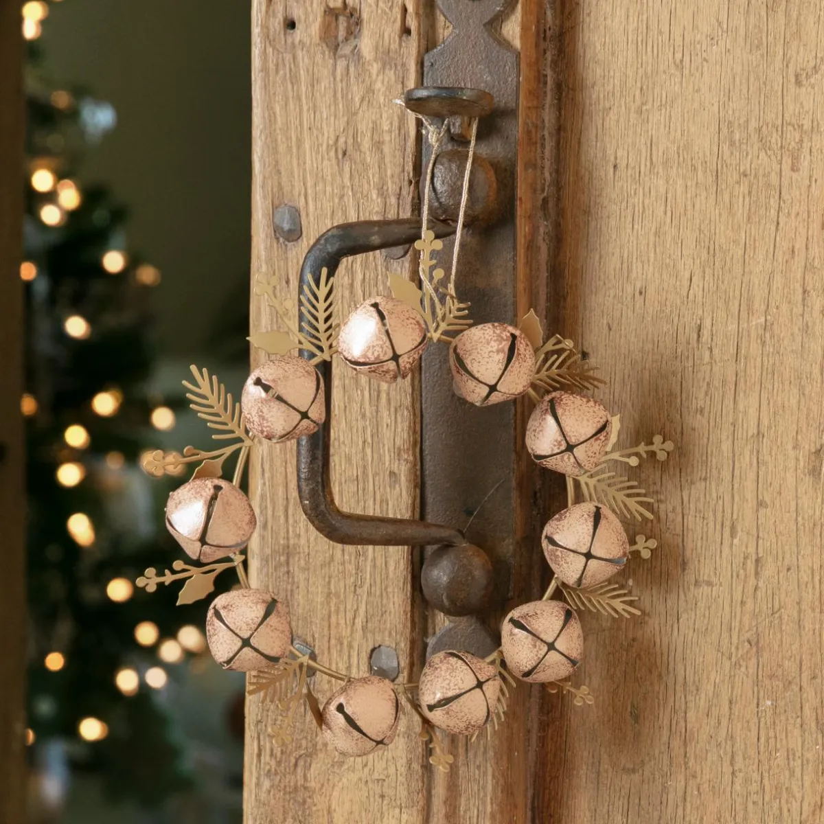 KAEMINGK Lot de 2 suspensions en métal (D19 cm) Couronne de clochettes et or Rose Discount