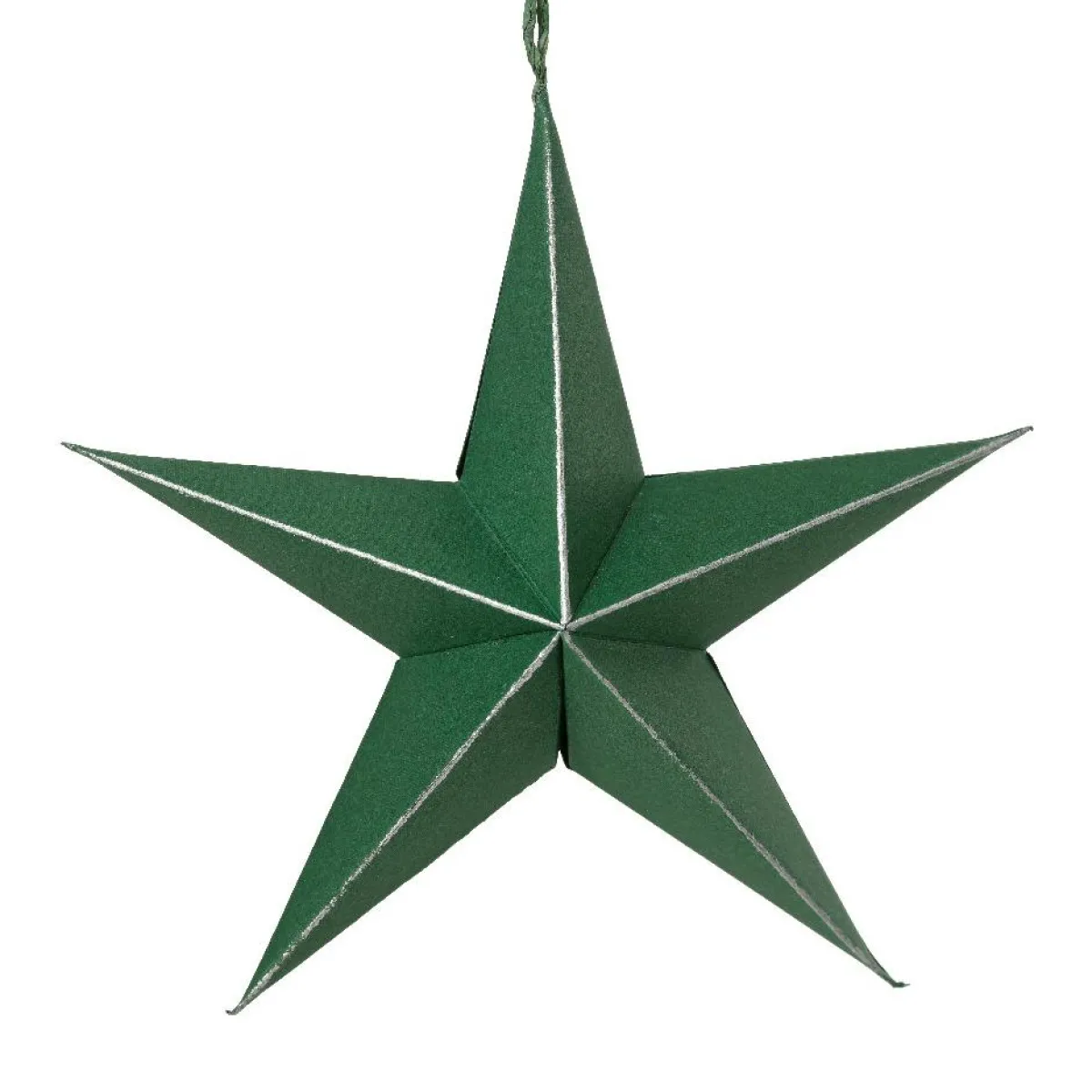 KAEMINGK Lot de 4 suspensions en papier (D15 cm) Astre de Papier Vert romarin Outlet