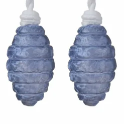 KAEMINGK Lot de 2 suspensions en verre (H12 cm) Olive Bleu nuit Clearance