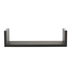 ATMOSPHERA Lot de 3 étagères murales en bois (L22-32-42 cm) Bord Noir Hot
