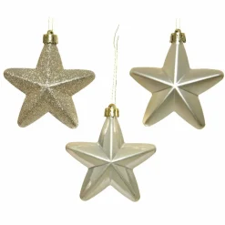 KAEMINGK Lot de 6 étoiles de Noël à  suspendre (H7 cm) Alpine Perle Online