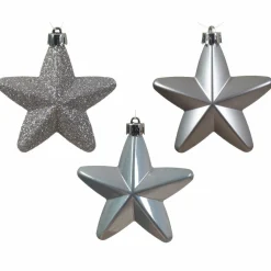 KAEMINGK Lot de 6 étoiles de Noël à suspendre (H7 cm) Alpine Gris marbre Sale