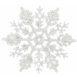 KAEMINGK Lot de 12 étoiles de Noël à suspendre (H10 cm) Morzine Blanc Hot