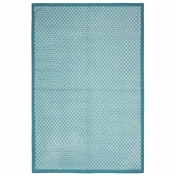 ATMOSPHERA Lot de 3 torchons Geom Bleu canard