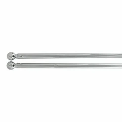 LUANCE Lot de 2 tringles rondes extensibles (L80 cm) Chrome Gris New