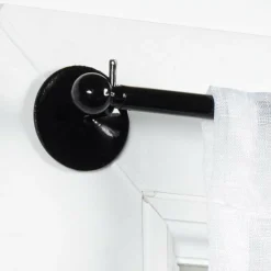 LUANCE Lot de 2 tringles voilage extensibles rondes (L60 à 80 cm) Rona es Noir Clearance