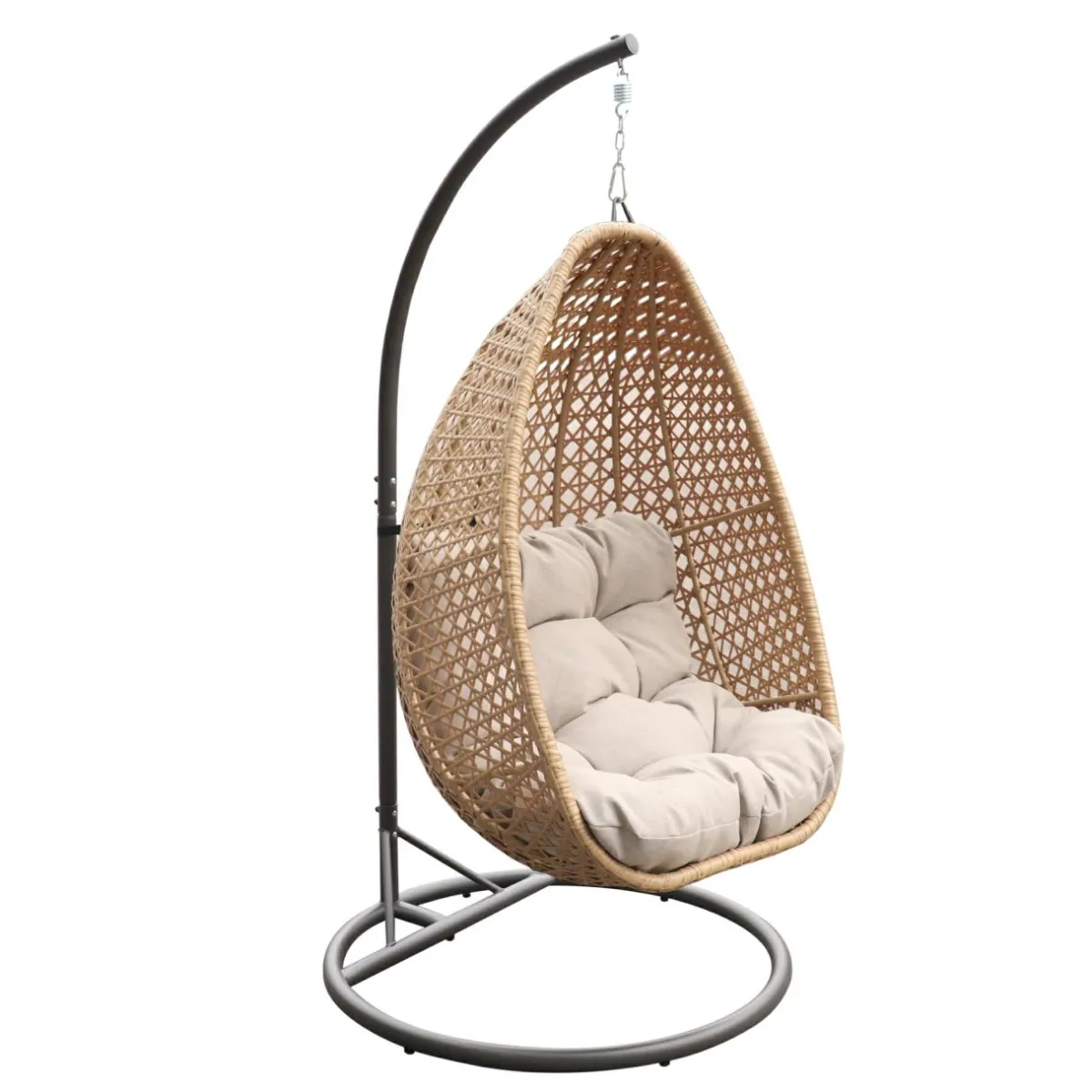 MOBELLIA Loveuse suspendue en résine tressée Coral Naturel Best